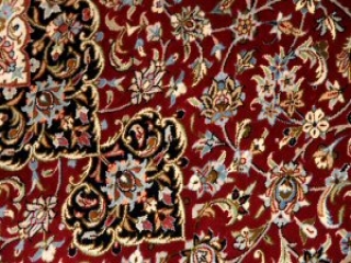 センターラグペルシャカーペット、クムシルクイラン輸入48076