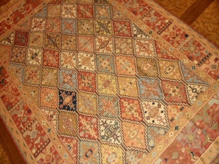 民族キリムの高級絨毯キリムラグ35875