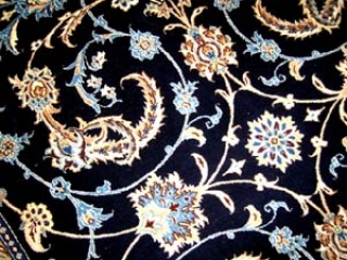 ペルシャ絨毯ソファー前サイズナイン産シックな紺色2940