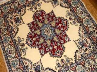 正方形ナイン手織りペルシャ絨毯49999-13003