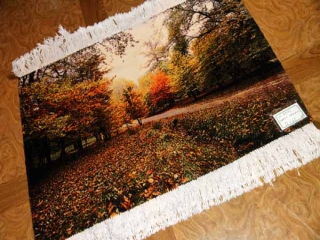 ペルシャ絨毯タブリーズ秋の風景タペストリー49106