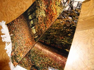 ペルシャ絨毯タブリーズ秋の風景タペストリー49106