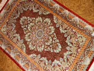 イランペルシヤ輸入玄関ラグシルク48045