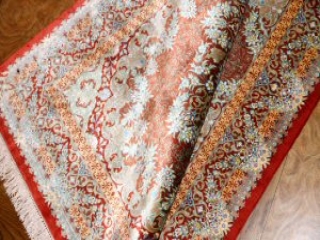 イランペルシヤ輸入玄関ラグシルク48045