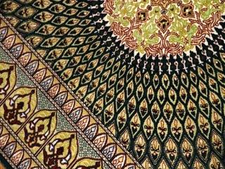 輸入玄関マットのシルククムペルシャ絨毯49053