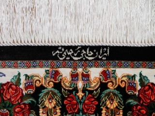 高級玄関マットのバラデザインシルクペルシャ56011