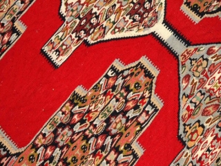 赤いキリムのセネ高級品質センターラグ146000