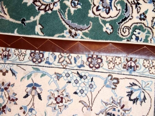 ペルシャリビングジュウタンナイングリーン17883