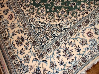 ペルシャリビングジュウタンナイングリーン17883