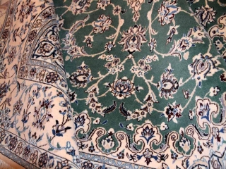 ペルシャリビングジュウタンナイングリーン17883