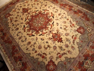 リビングサイズカーペット手織りペルシャ55392