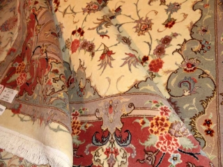 リビングサイズカーペット手織りペルシャ55392