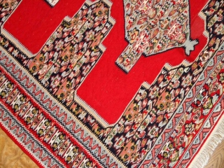赤いキリムのセネ高級品質センターラグ146000