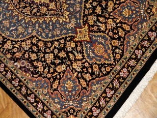 シックな玄関マット手織りペルシャ絨毯49033