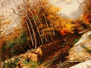 自然の風景ペルシャ絨毯タペストリー49116