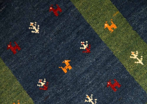 高級ギャッベの玄関マット、コルデスタン産ウール26222