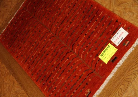 イラン輸入高級ギャッベ、細かい結び方シラズ産地37301