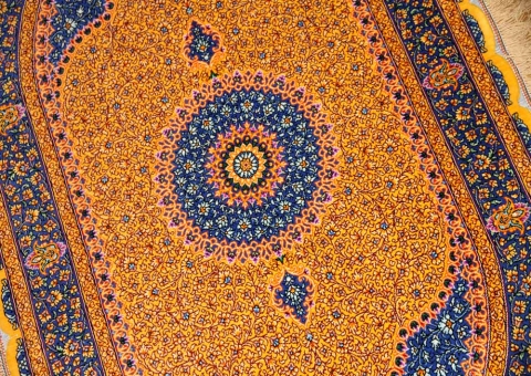 oval silk persian carpet NO:145834