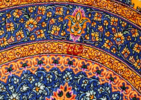 oval silk persian carpet NO:145834