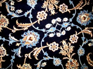 ペルシャ絨毯ソファー前サイズナイン産シックな紺色2940