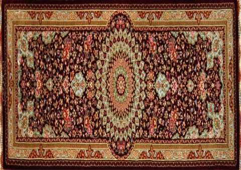 あがりかまち手織りペルシャ絨毯クムシルク32978