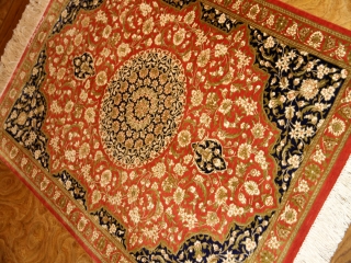 ペルシャシルク玄関マットのクム産50016