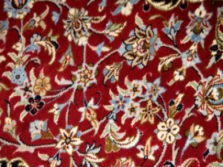 センターラグペルシャカーペット、クムシルクイラン輸入48076