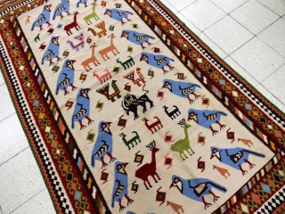 キリムビッグサイズシラズ産地の細かい織り方990001