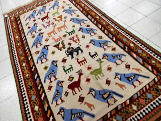 キリムビッグサイズシラズ産地の細かい織り方990001