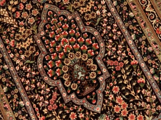 クムシルクの玄関じゅうたん高品質ブラウン色56031