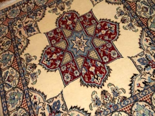 正方形ナイン手織りペルシャ絨毯49999-13003