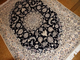 シックな色彩と豪華なデザイン手織りペルシャラグナイン59028