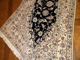 シックな色彩と豪華なデザイン手織りペルシャラグナイン59028