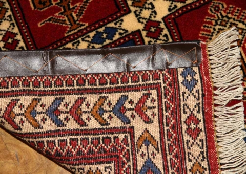 手織りペルシャ絨毯トルケマン産ウール玄関マット58557