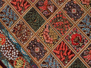 とてもカラフルなヘシティー模様高級シルク57012