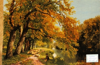 ペルシャ絨毯ピクチャ模様タブリーズ49107