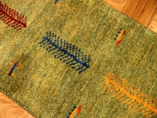 グリーン色あがりかまちギャッベシラズ56000