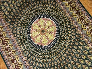 輸入玄関マットのシルククムペルシャ絨毯49053