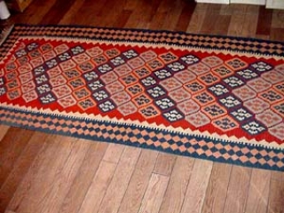 キリム廊下敷きランナーシラズウール300001