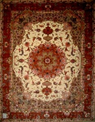 タブリーズ産手織りペルシャじゅうたん39070