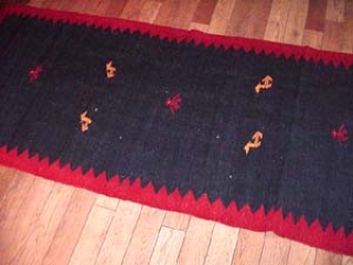 細長い廊下敷きキリムギャッベ模様111000