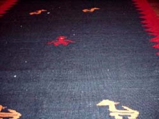 細長い廊下敷きキリムギャッベ模様111000