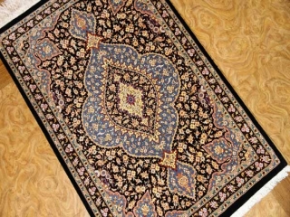 シックな玄関マット手織りペルシャ絨毯49033