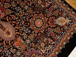 最高級シルク絨毯豪華な花入れ模様ペルシャ絨毯56059