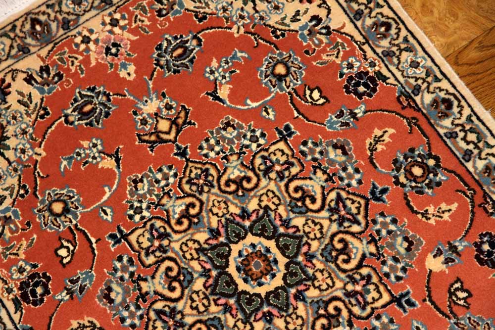 イラン製マンション玄関マットペルシャ絨毯ナイン産34008