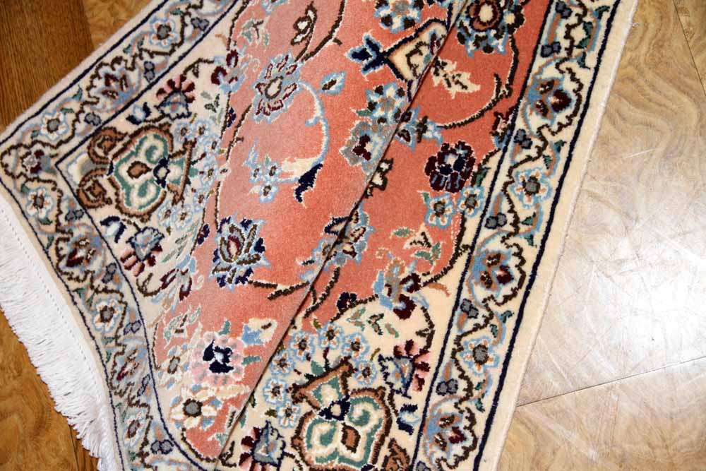 イラン製マンション玄関マットペルシャ絨毯ナイン産34008
