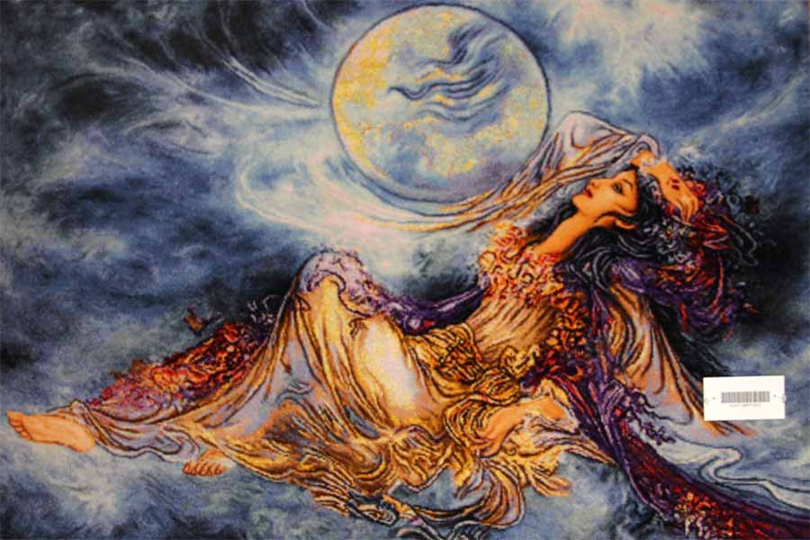 ペルシャ絨毯タブリーズタペストリー55351、ピクチャペルシャ絨毯