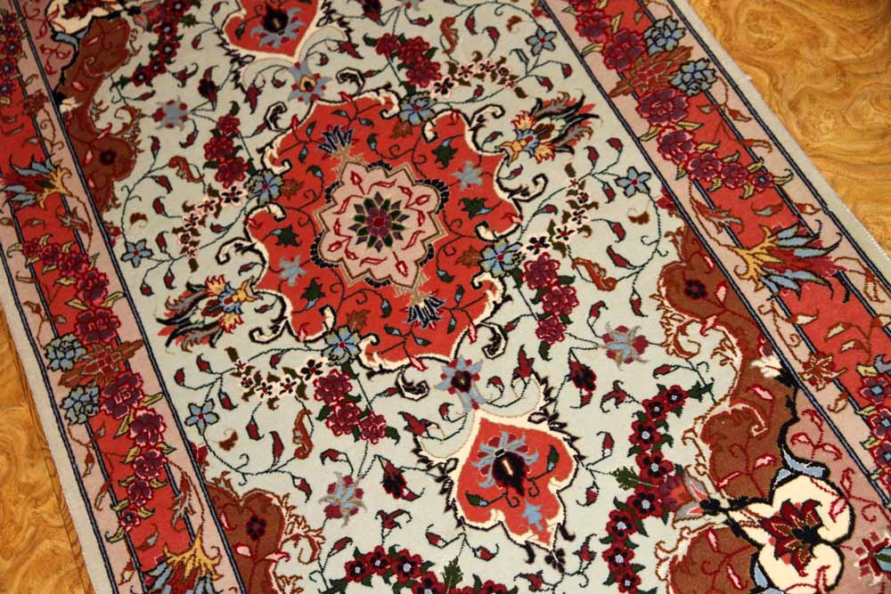 ペルシャ絨毯　タブリーズ産　玄関マット ペルシャ絨毯タブリーズ産地の玄関マットマヒデザイン21824