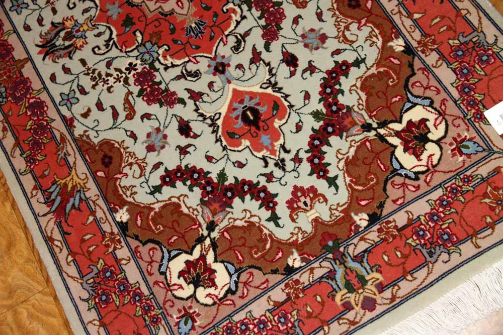 玄関マットタブリーズ産地のペルシャ絨毯イラン輸入3082