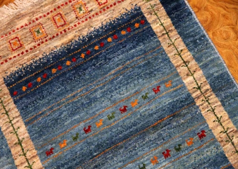 手織りペルシャギャッベイラン製リズバフト58437